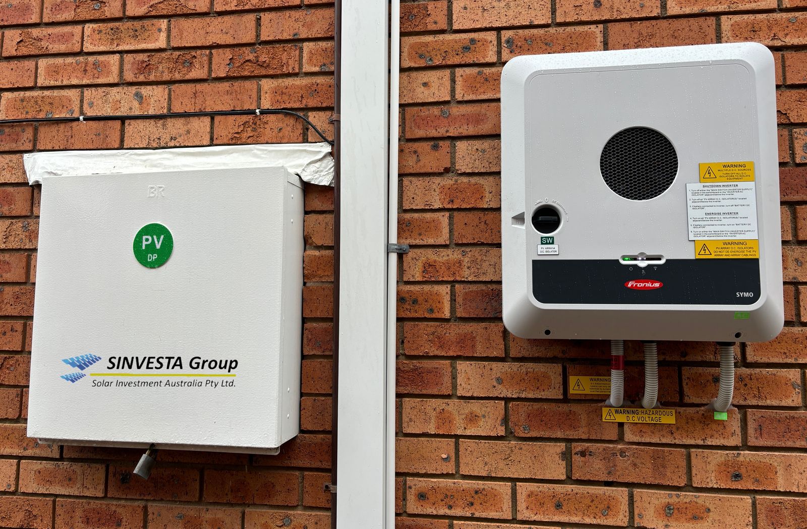 Meter box and isolation switchgear installed by Sinvesta Group.